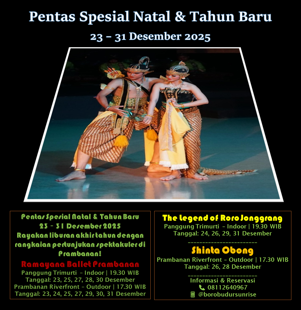 Jadwal Ramayana Ballet Prambanan