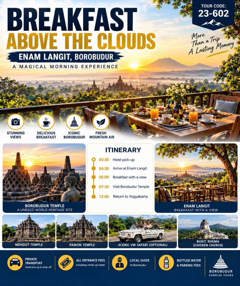 BREAKFAST ABOVE THE CLOUDS – ENAM LANGIT, BOROBUDUR & BEYOND