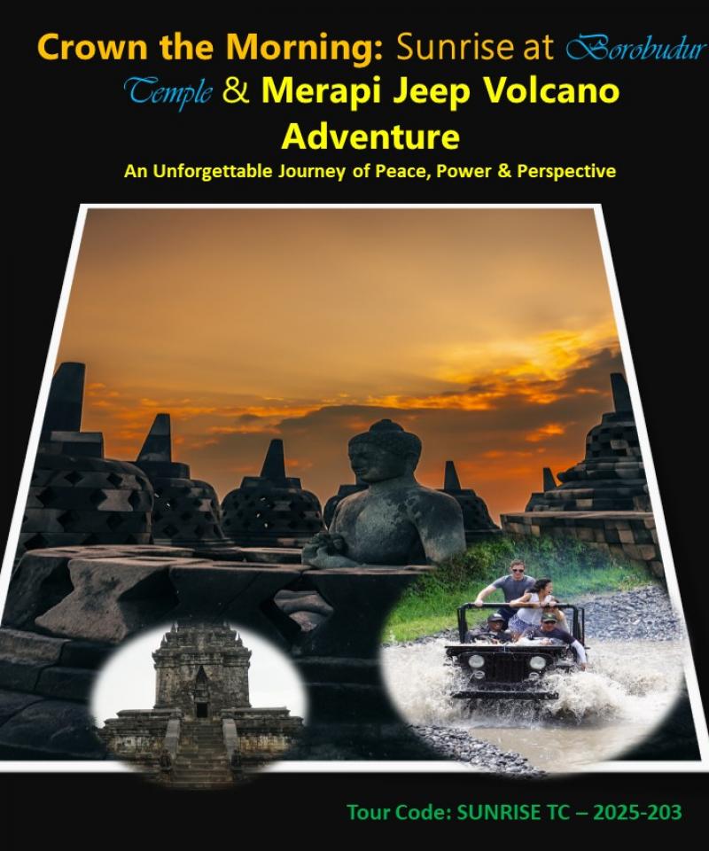 Crown the Morning: Borobudur Sunrise at Temple & Merapi Jeep Volcano Adventure Crown the Morning: Borobudur Sunrise at Temple & Merapi Jeep Volcano Adventure
