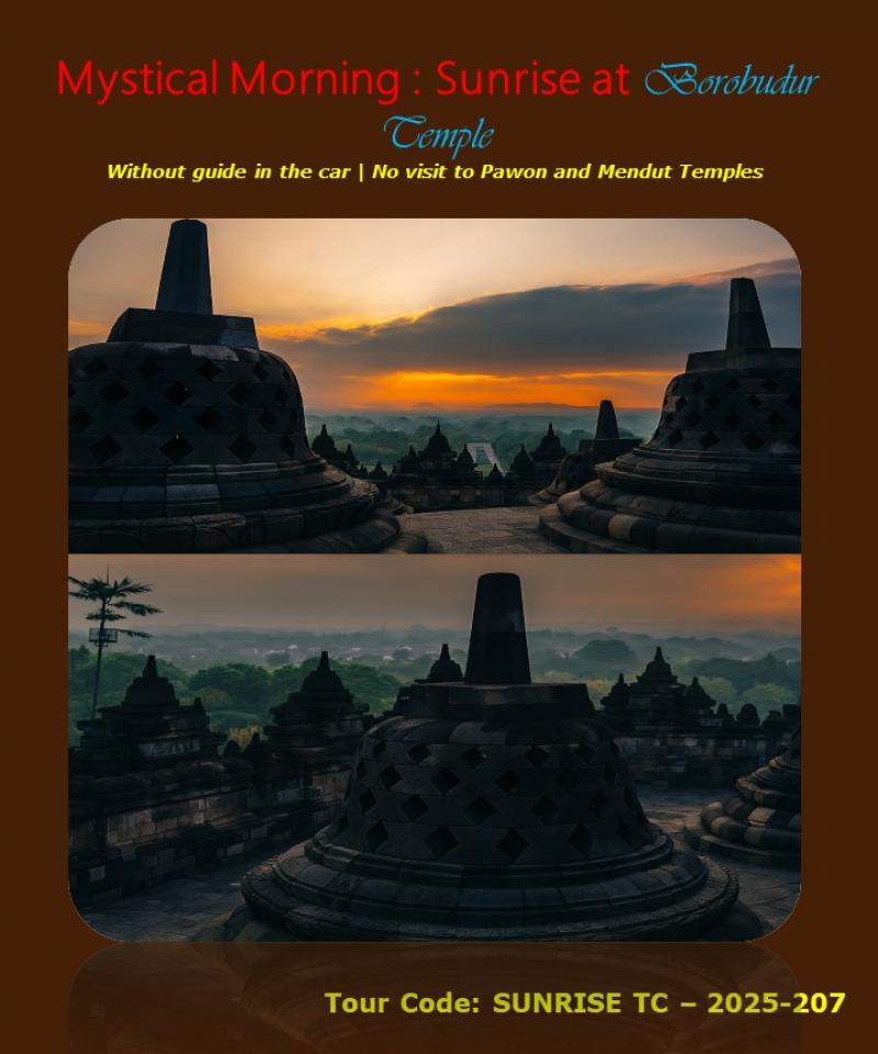 Mystical Morning: Sunrise at Borobudur Temple - Without guide in the car - No visit to Pawon and Mendut Temples Mystical Morning: Sunrise at Borobudur Temple - Without guide in the car - No visit to Pawon and Mendut Temples