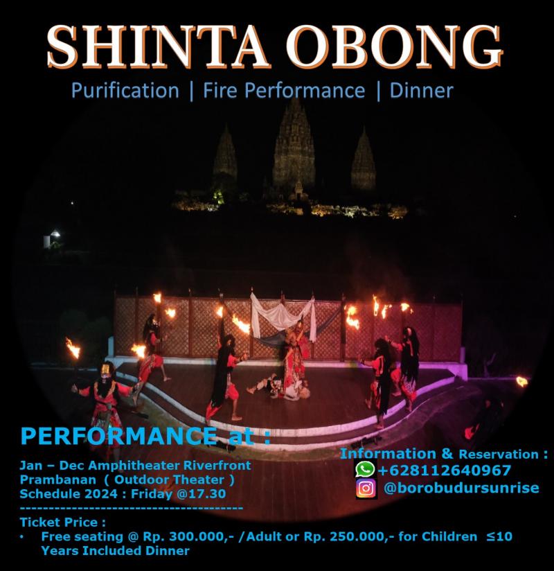 Shinta Obong is a performance at Amphitheater Riverfront Prambanan