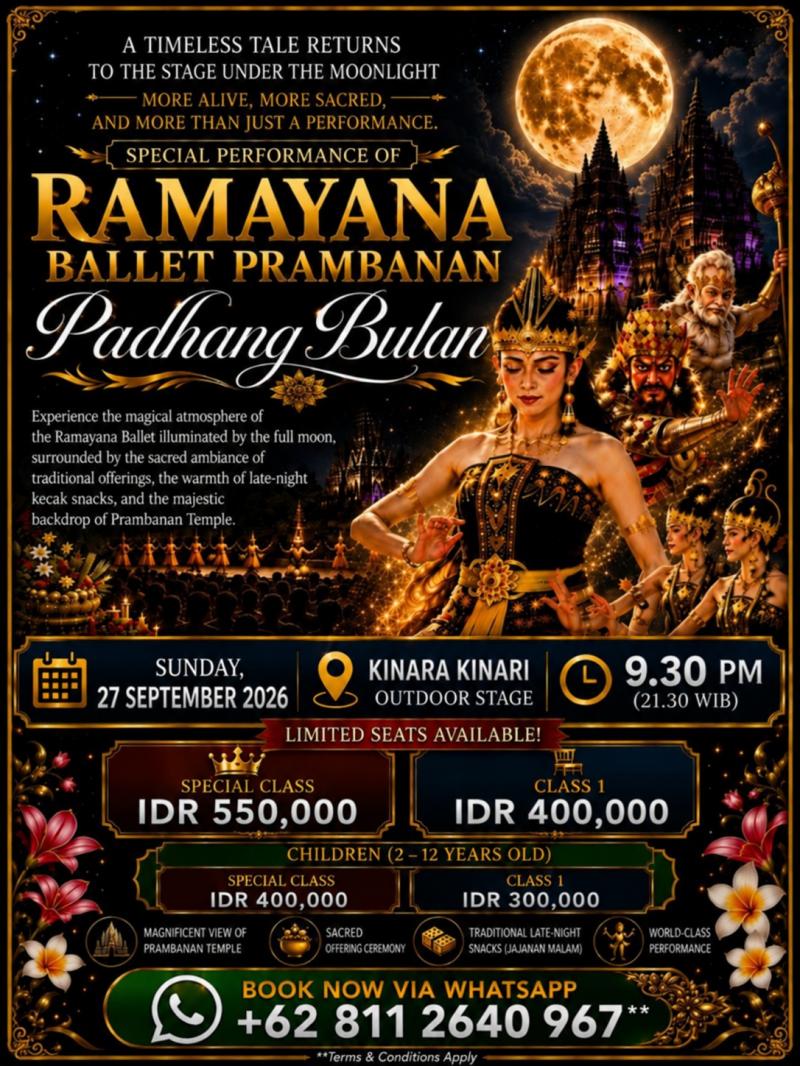 Moonlit Ramayana Ballet at Prambanan