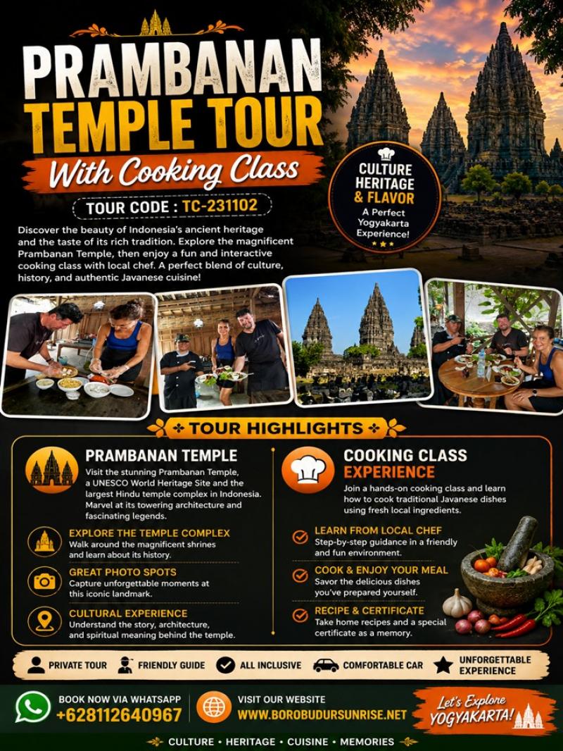 PRAMBANAN TEMPLE TOUR WITH COOKING CLASS