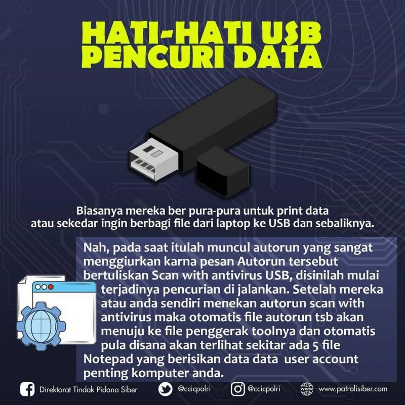 Hati hati pencurian data via usb
