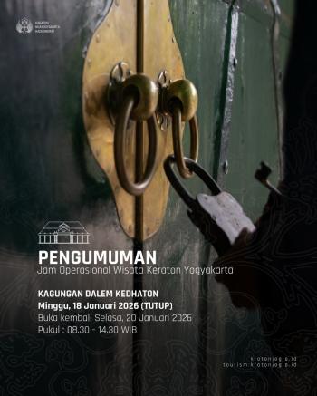 OFFICIAL NOTICE KRATON YOGYAKARTA TEMPORARY CLOSURE