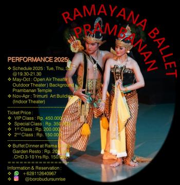 Schedule and Ticket Price Ramayana Ballet Prambanan