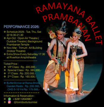 Schedule Ramayana Ballet  Prambanan