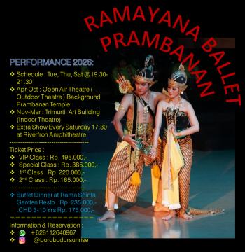 Jadwal Ramayana Ballet Prambanan