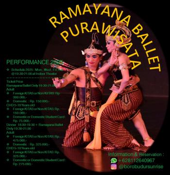 Schedule Ramayana Ballet Purawisata Yogyakarta