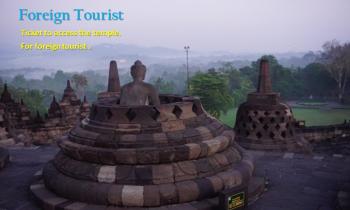 Borobudur Climb Up The Temple Foreign Tourist Ticket