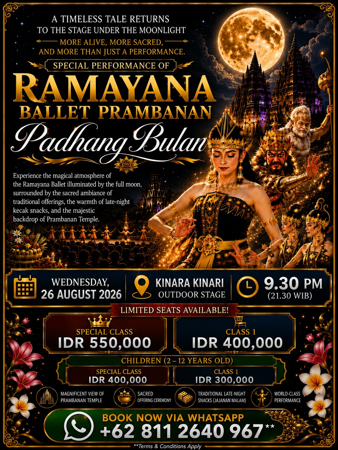 Moonlit Ramayana Performance at Prambanan