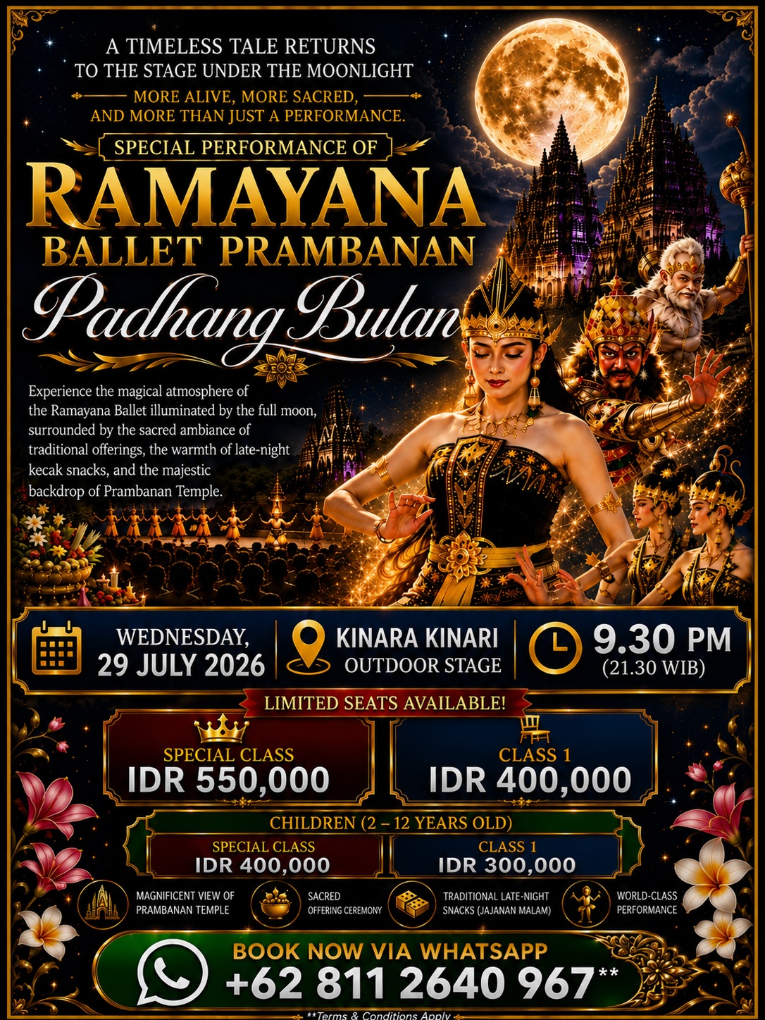 Moonlit Ramayana Performance at Prambanan