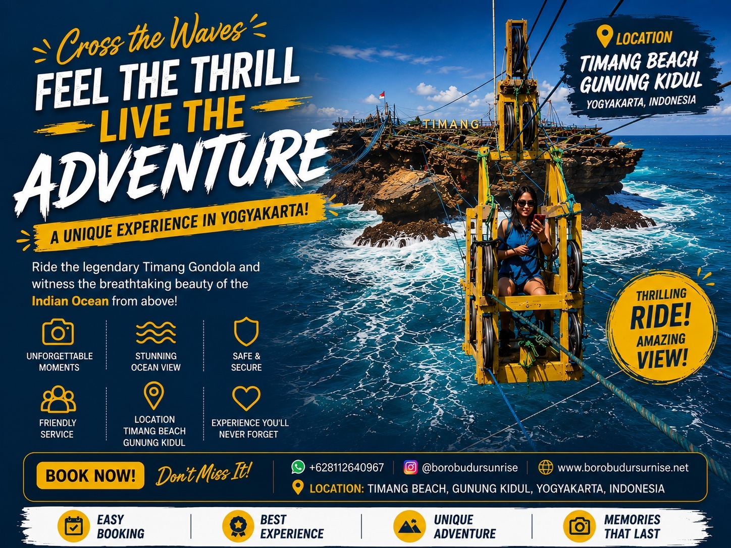 Jomblang Vertical Cave plus Timang Beach