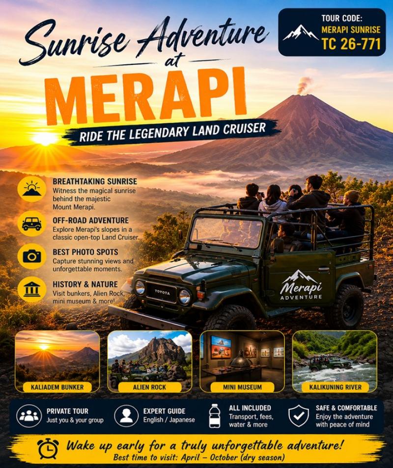 Sunrise Adventure at Merapi – Ride the Legendary Land Cruiser