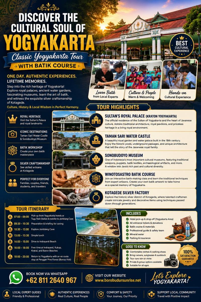 CLASSIC YOGYAKARTA TOUR WITH BATIK COURSE