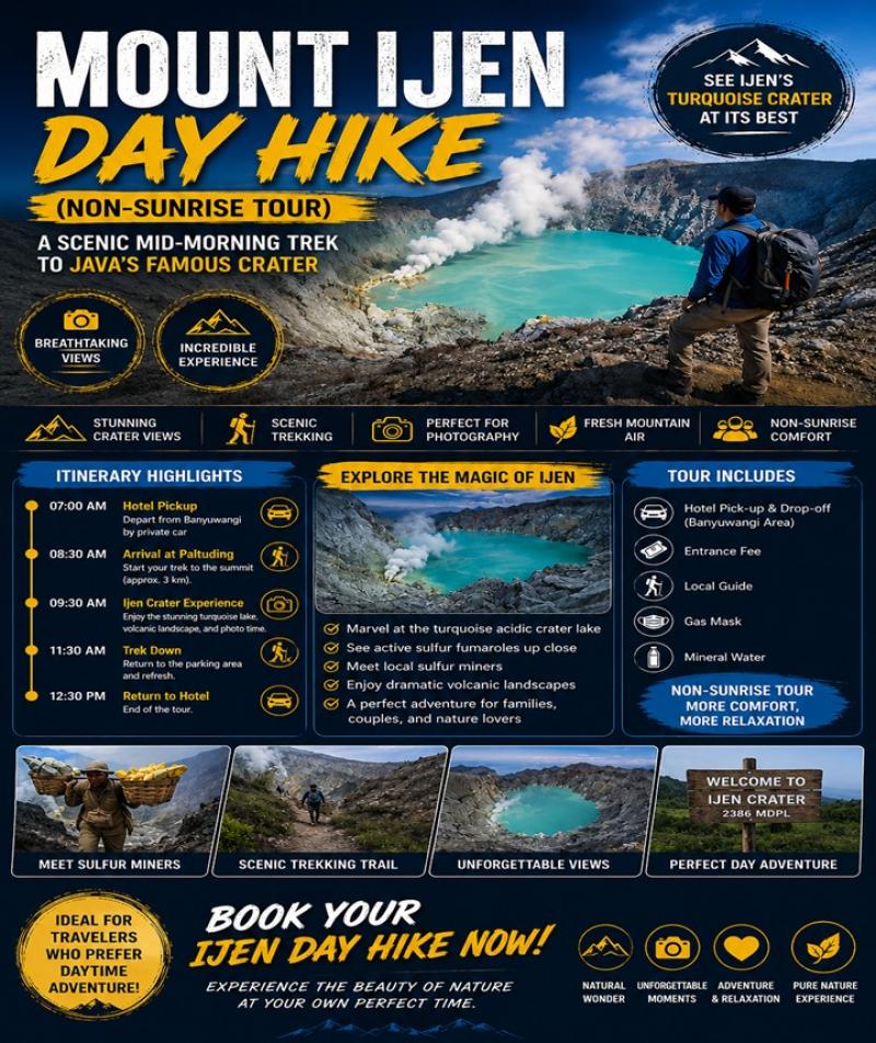 Mount Ijen Day Hike (Non-Sunrise Tour)