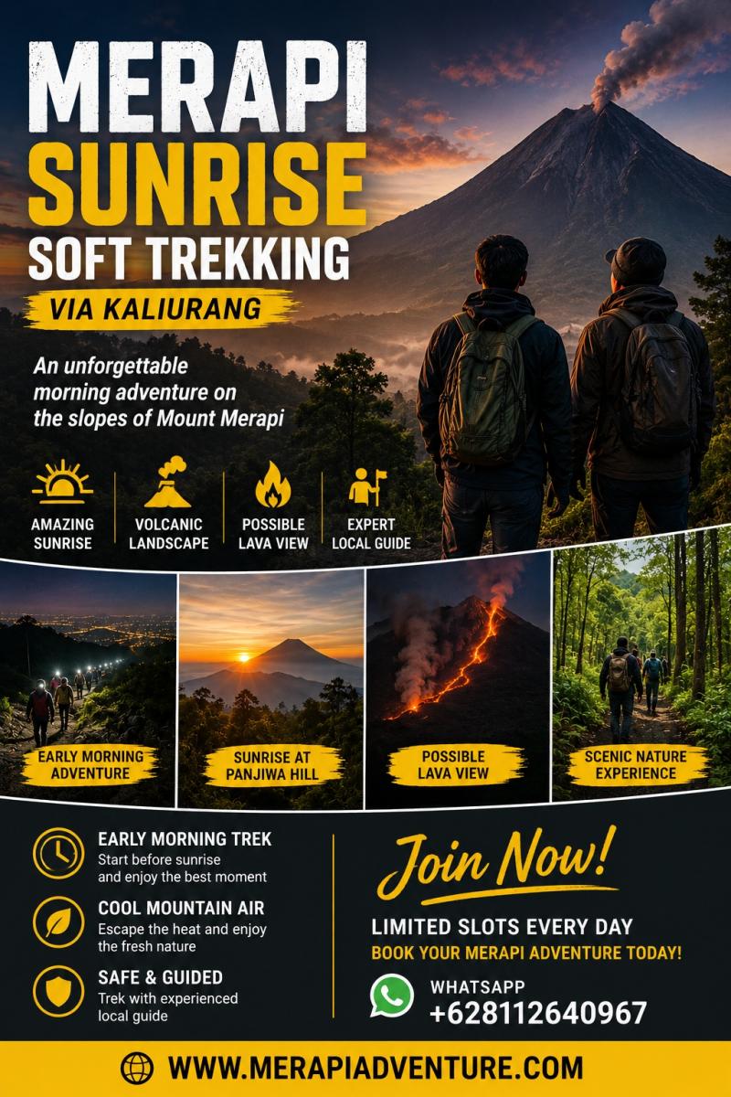Daily Soft Trekking Slope Mount Merapi Starting Kaliurang