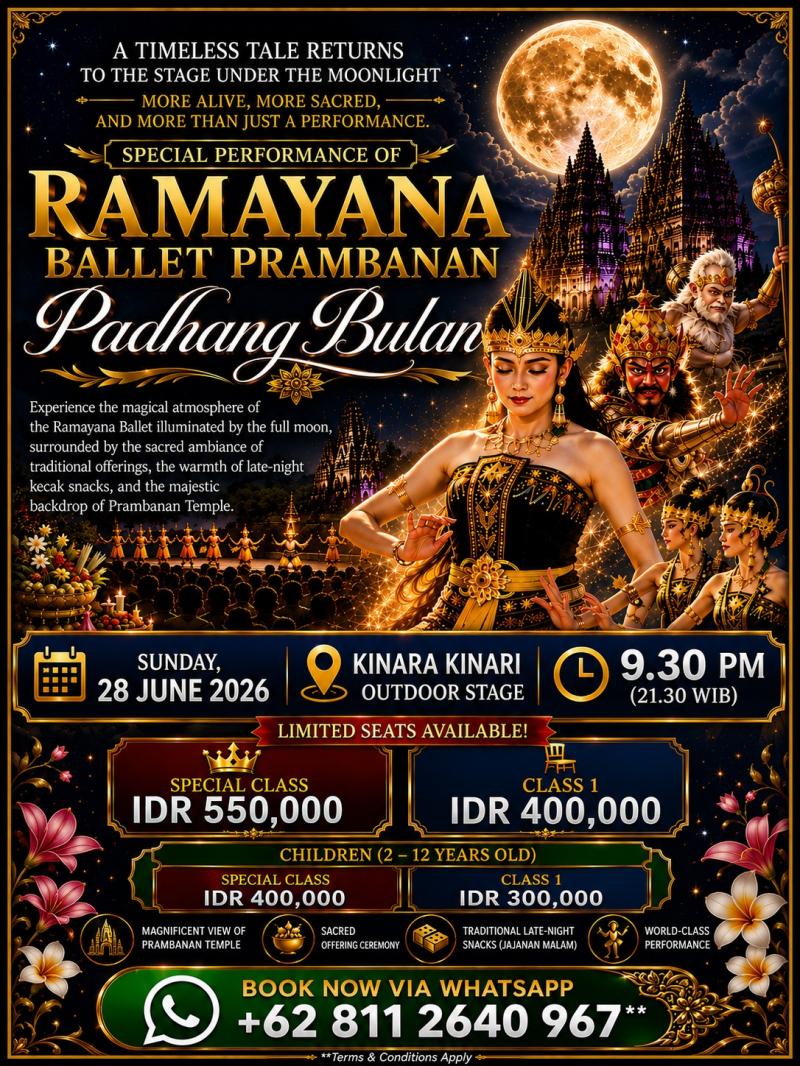 Moonlit Ramayana Ballet at Prambanan