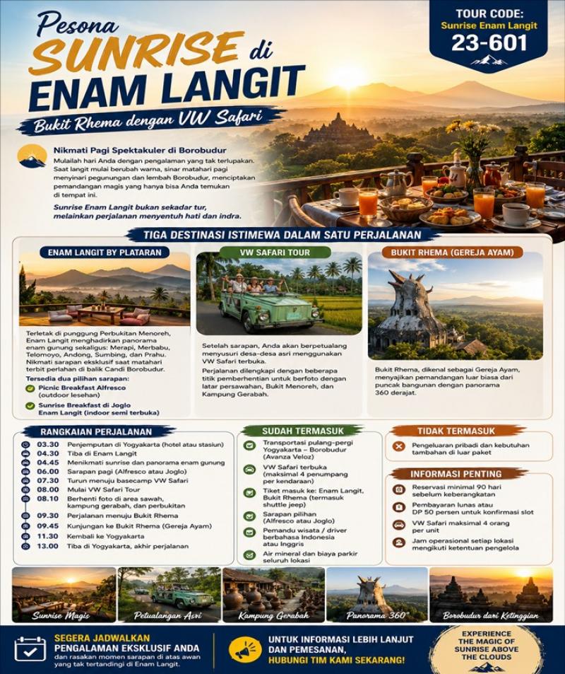 Pesona Sunrise di Enam Langit – Bukit Rhema dengan VW Safari