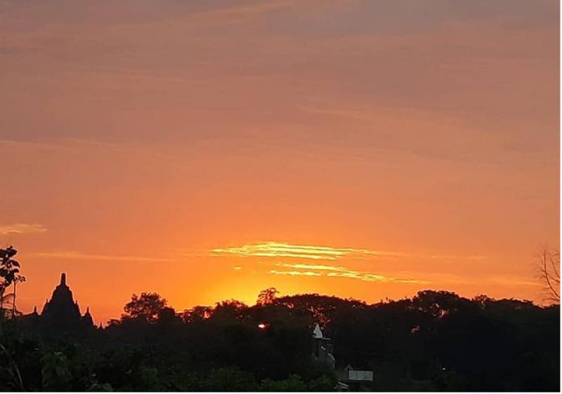 Prambanan Sunrise at Kaliopak Villa’s Rooftop