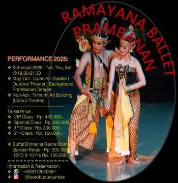 Schedule and Ticket Price Ramayana Ballet Prambanan