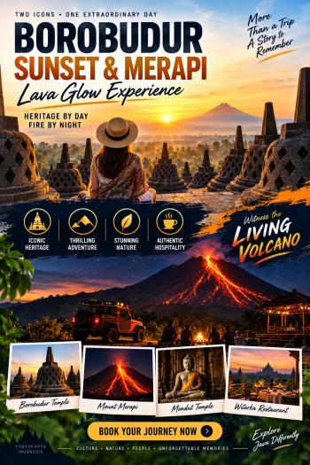 Borobudur Sunset & Merapi Lava Glow Experience Borobudur Sunset & Merapi Lava Glow Experience