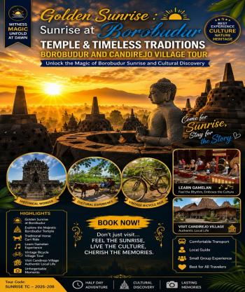 GOLDEN SUNRISE AND TIMELESS TRADITIONS BOROBUDUR AND CANDIREJO VILLAGE TOUR