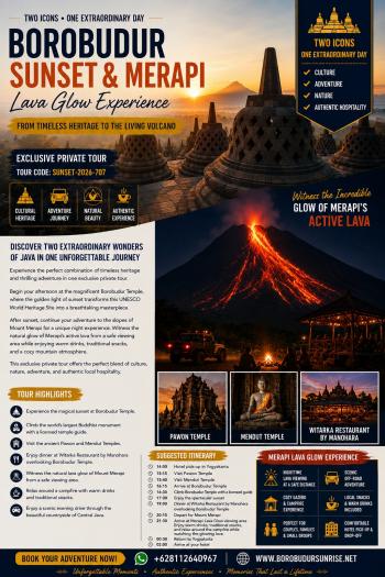 Borobudur Sunset & Merapi Lava Glow Experience Borobudur Sunset & Merapi Lava Glow Experience