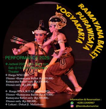 Jadwal Sendratari Ramayana Purawisata Kota Yogyakarta