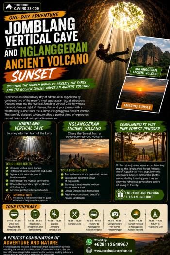Jomblang Vertical Cave Nglanggeran Ancient Volcano Sunset Jomblang Vertical Cave Nglanggeran Ancient Volcano Sunset