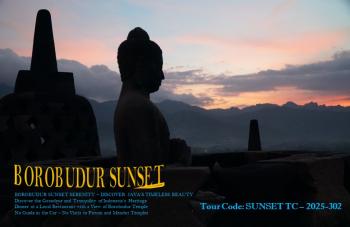 BOROBUDUR SUNSET SERENITY – DISCOVER JAVA’S TIMELESS BEAUTY-No guide in the car – No visit to Pawon and Mendut Temples