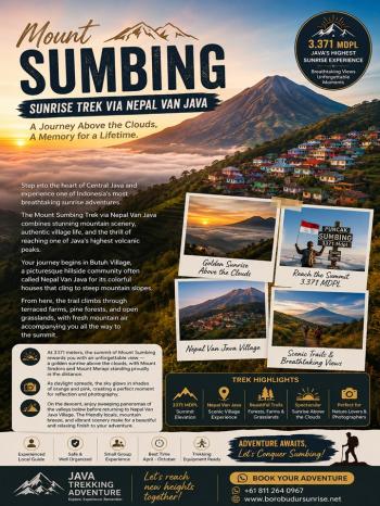 Mount Sumbing Sunrise Trek via Nepal Van Java