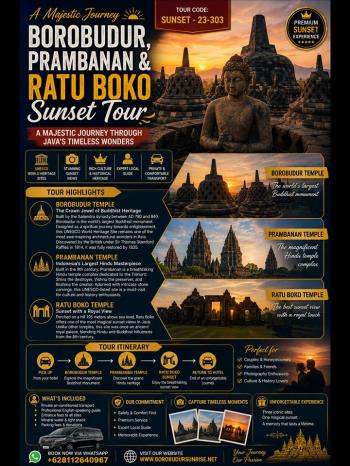 Borobudur, Prambanan & Ratu Boko Sunset Tour – A Majestic Journey Through Java’s Timeless Wonders
